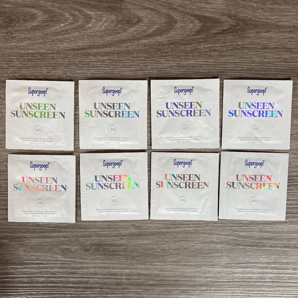 Supergoop! Lot of 8 Unseen Sunscreen Sample Packet - Picture 1 of 4
